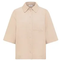 Cecil Langarmbluse in oat milk beige M