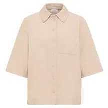 Cecil Langarmbluse in oat milk beige M