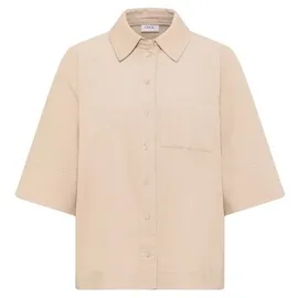 Cecil Langarmbluse in oat milk beige M