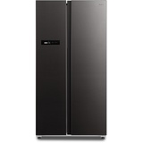 Midea MDRS791MIC28 Side-by-Side Kühl-/Gefrierkombination/No Frost/WiFi-Steuerung/Inverter Compressor/176,5 cm hoch/379 L Kühlen/219 L Gefrieren/Doppelte Steuerung/SuperCool/37dB, Jazz Schwarz