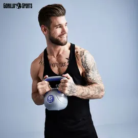 Gorilla Sports Kettlebell Kugelhantel 12 kg blau