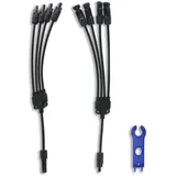 KUBOWAI Solarkabel-Y-Stecker, Solarpanel-Y-Parallel-Splitter, geeignet für 2,5 mm2/4 mm2/6 mm2 Solarkabel, für MMF/FFM-Parallel-PV-Verbindung (1 T 4)