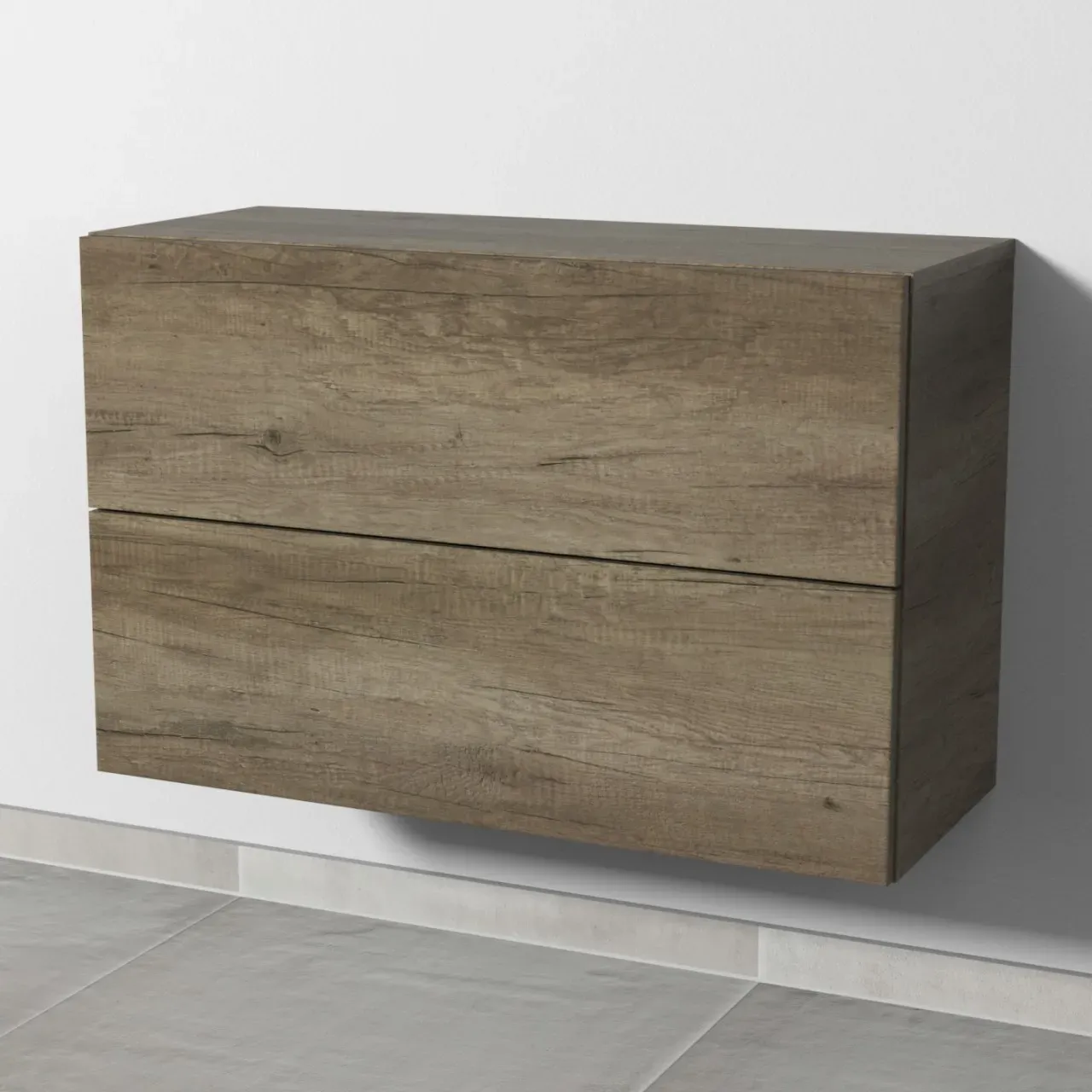 Sanipa 4balance Anbauschrank mit 2 Auszügen, Eiche-Nebraska, DL10937 DL10937