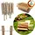 Floranica Staketenzaun aus Haselnuss mit Pfosten 50 cm hoch x lfm Lattenabstand 4-6 Kastanie Gartenzaun Beeteinfassung Steckzaun Rollzaun