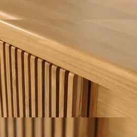 Mendler Teak-Waschbeckenunterschrank HWC-M70, Waschtisch Schrank, hochwertiges B-Grade-Teak (Kernholz, 20-30 Jahre), 81x106x55cm