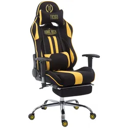 CLP Racing Gaming Bürostuhl Limit Stoff schwarz/gelb/mit Fußablage
