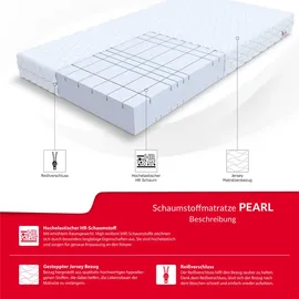 Fdm Pearl H4 16 cm Härtegrad 7-Liegezonen Öko-Tex Allergikergeeignet Bezug Waschbar HR-Schaum