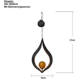 STAR Windspiel 32 x 18 x 7 cm Schwarz
