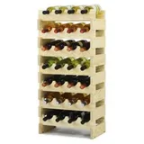Proregal Weinregal Braun, Holz, Kiefer, Rechteckig, 47x79x29 cm, Wohnzimmer, Regale, Weinregale