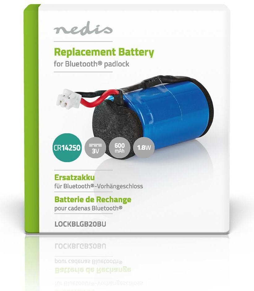 Nedis Ersatzbatterie 600 mAh Gift Box with Euro Lock (1 Stk., ER14250, 800 mAh), Batterien + Akkus
