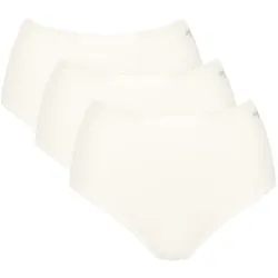 Sloggi Damen Highwaist-Slips, 3er Pack - GO Daily Cotton Highwaist 3P, Unterhose, Stretch-Baumwolle Weiß L