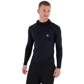 Hurley Rash Guard Icon Hooded Schwarz L
