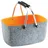 Kobolo Filzkorb Einkaufskorb Klappbügel 36 x 22 x 18 cm grau/orange