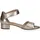 CAPRICE Damen Sandalen mit Absatz aus Leder mit Riemchen, Metallisch (Platin Metal.), 36 EU / 3,5 UK