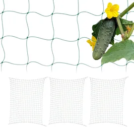 Relaxdays Ranknetz, 4er Set, für Gewächshaus, 180 x 270 cm, Rankhilfe Gurken, Maschenweite 10 cm, Gewächshausnetz, grün