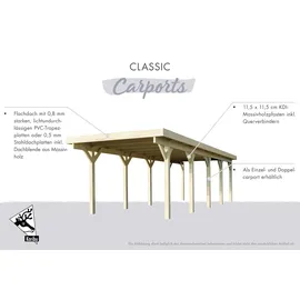 Karibu Classic Doppel 3 Set 5,4 x 7,78 m kdi inkl. 1 Einfahrtsbogen und PVC-Dachplatten