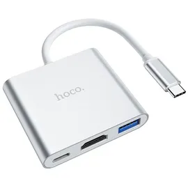 HOCO HB14 Einfach zu verwendender Typ-C, Adapter Typ-C, zu USB3.0+HDTV+PD)