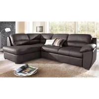 Cotta Ecksofa "Dani L-Form", braun, B:240cm H:87cm T:89cm, Luxus-Microfaser aus 100% Polyester;Luxus-Kunstleder;NaturLEDER (echtes Rindsleder), Sofas, Ecksofa, wahlweise mit Bettfunktion & Bettkasten