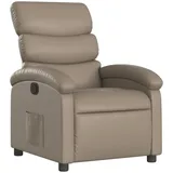 vidaXL Relaxsessel 92 x 99,5 x 92 cm Cappuccino-Braun Kunstleder mit Liegeposition
