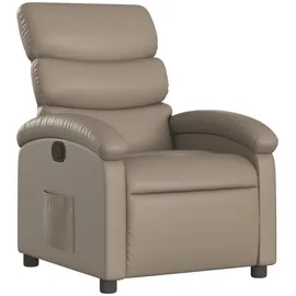 vidaXL Relaxsessel 92 x 99,5 x 92 cm Cappuccino-Braun Kunstleder mit Liegeposition
