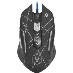 PC Gaming Maus Forced GM-020L schwarz USB Kabel 6 Tasten LED light 3200dpi optisch