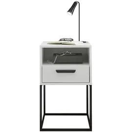 Möbel Boss Nachtschrank Cudro 40 x 38,5 x 65 cm Weiß