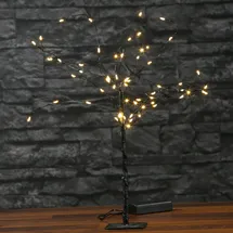 MARELIDA LED Mini Baum - Dekoleuchte 60 LED Batteriebetrieb schwarz