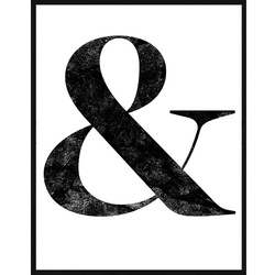 ANY IMAGE Digitaldruck »Symbol &«, Rahmen: Buchenholz, Schwarz