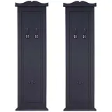 MCW Wandgarderobe Grau, Holz 109x28x4cm ~ dunkelgrau lackiert