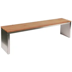 Parkbank, BxTxH: 150x30x40 cm, (D-Form) Edelstahl SZAGATO Made in Germany Sitzbank Metall Umkleidebank Parkbank wetterfest Parkbänke