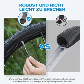 luxuskollektion Fahrrad Reifenheber Metall 3 Stück Werkzeug schwarz