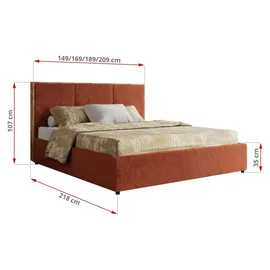 MKS Meble LERIO CLASSIC 200 x 200 cm Orange