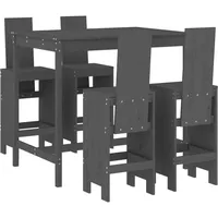 vidaXL Gartenbar-Set 5-tlg. Grau