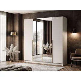 lookway Drehtürenschrank Aurel 200 x 200 x 57 cm Beige