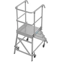 Krause Stabilo Podestleiter Arbeitshöhe 3 m, Anzahl Tritte: 4 Stk., Aluminium)