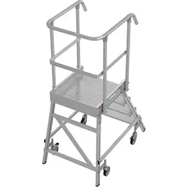 Krause Stabilo Podestleiter Arbeitshöhe 3 m, Anzahl Tritte: 4 Stk., Aluminium)