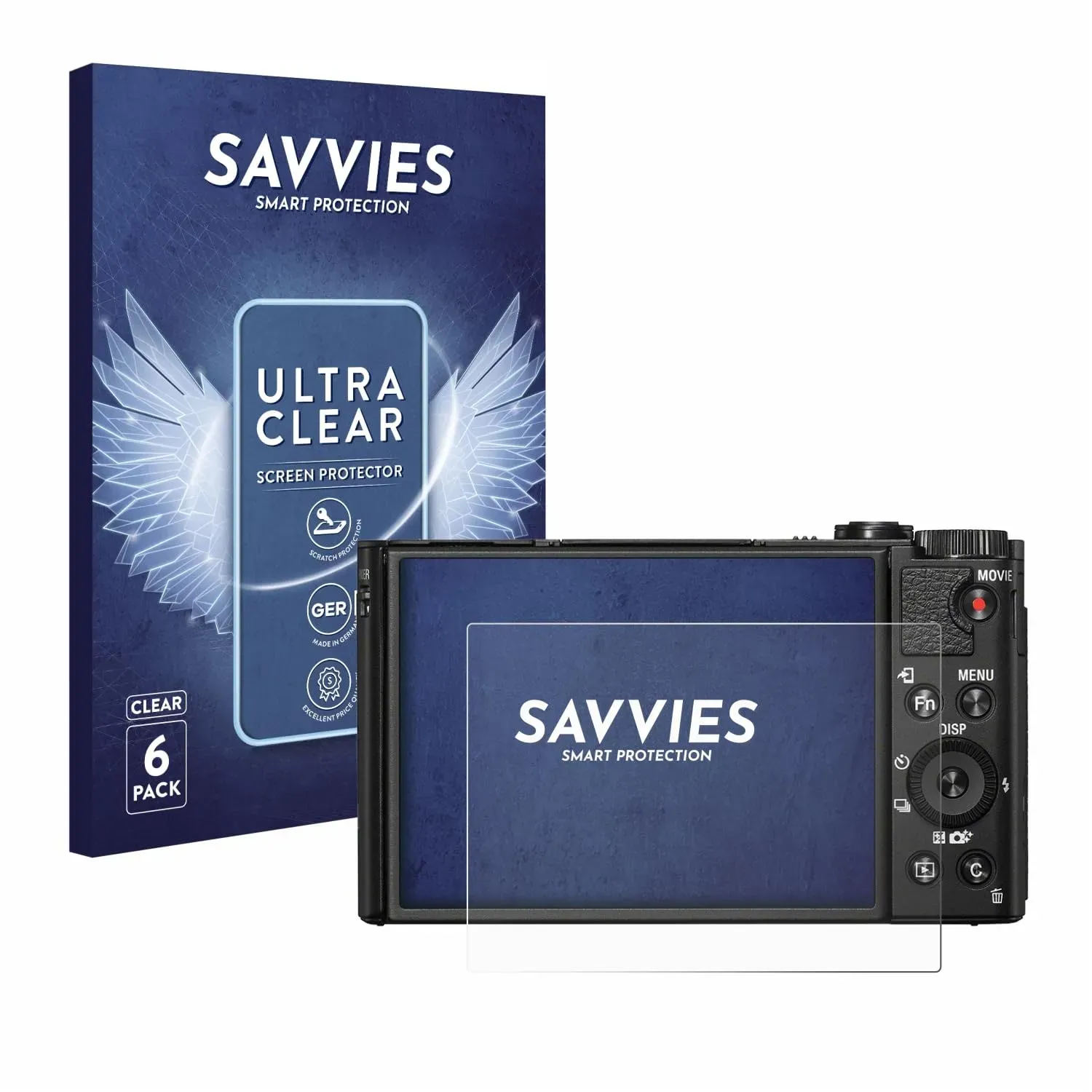 Savvies 6 Stück Schutzfolie für Sony Cyber-Shot DSC-HX99 Displayschutz-Folie Ultra-Transparent