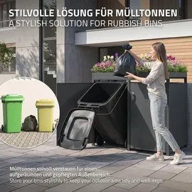 ML-Design Mülltonnenbox 264 x 80 x 124 cm anthrazit
