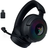 Razer Kraken V4 Gaming Headset - Kabelloses Gaming-Headset 3-Modi-Konnektivität, Triforce 40mm Treiber, 9-Zonen-RGB-Beleuchtung der Ohrmuscheln,