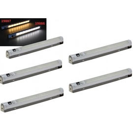 ChiliTec LED Unterbauleuchte Bewegungsmelder Batterie Schrankleuchte weiß 19886
