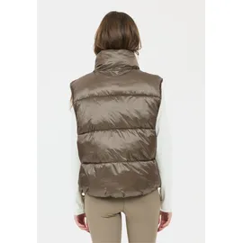 ATHLECIA Steppweste "Prinsloo", Damen, Gr. 40, grün (grün, beige), 100% Polyamid, normal, hoch geschlossener Ausschnitt, Westen Steppweste, mit innovativer Primaloft-Technologie