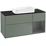 Villeroy & Boch Finion Waschtischunterschrank G712GKGM 120x60,3x50,1cm, Regal rechts Anthracite matt, Olive Matt Lacquer