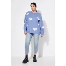 Studio Untold Damen große Größen Übergrößen Plus Size Mom-Jeans, Struktur mit Glitzer, 5-Pocket Blue Denim 54 838127902-54 - 44W / 32L
