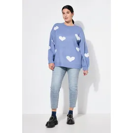 Studio Untold Damen große Größen Übergrößen Plus Size Mom-Jeans, Struktur mit Glitzer, 5-Pocket Blue Denim 54 838127902-54 - 44W / 32L