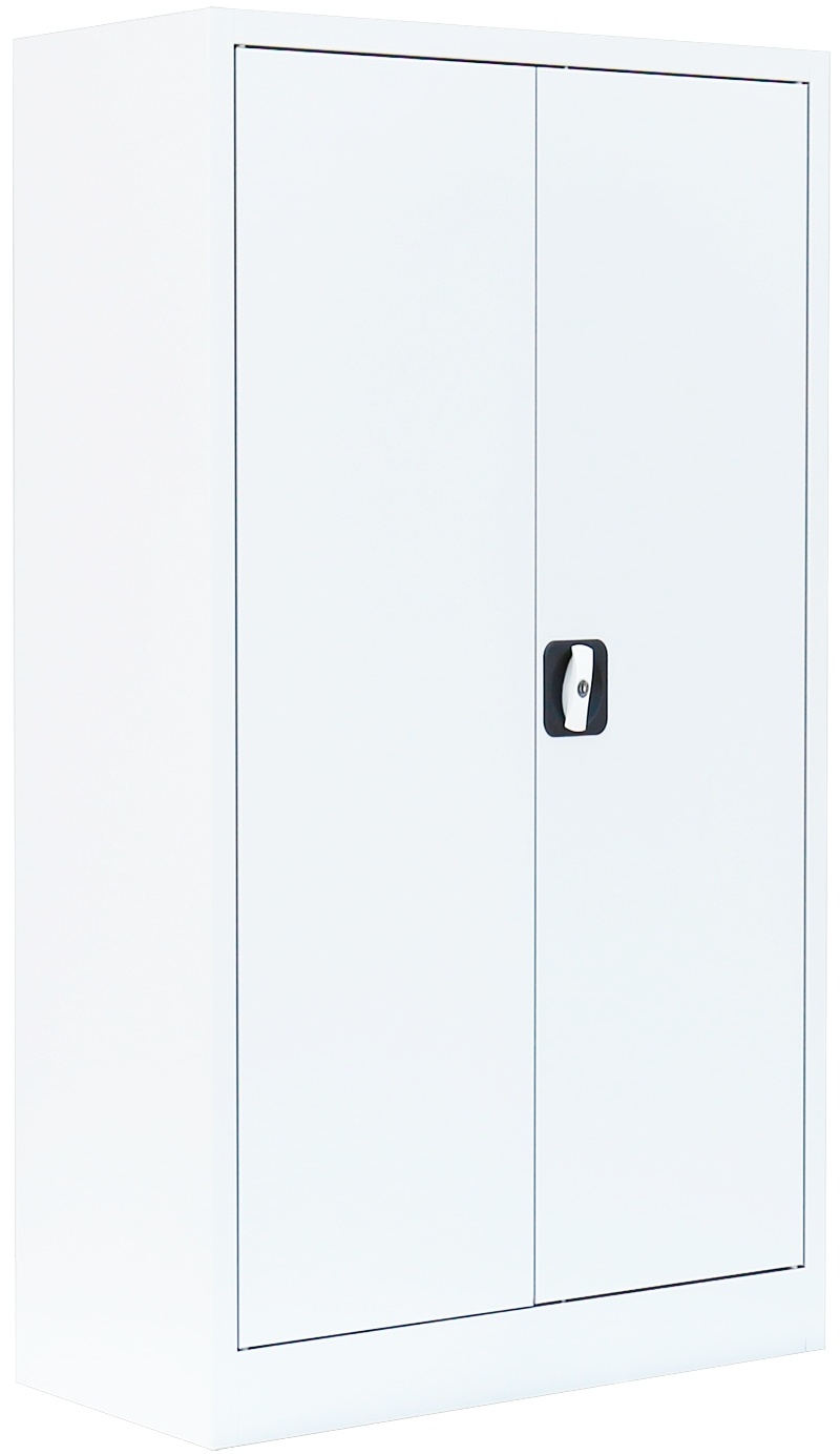 Lüllmann Stahl-Aktenschrank Aktenschrank Büroschrank Metallschrank abschließbar 120x80x38,3cm weiß 530297