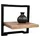 m2 Wandregal 30 x 30 cm Schwarz