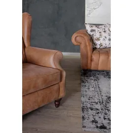 GUTMANN FACTORY Hocker Amazonas Chesterfield Optik Holz Braun