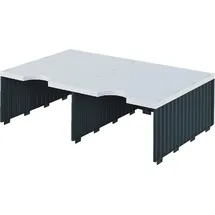Styro styro® Aufbaueinheit styrodoc duo, 2 Fächer, schwarz/grau