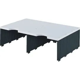 Styro styro® Aufbaueinheit styrodoc duo, 2 Fächer, schwarz/grau