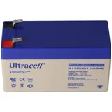 Ultracell UL1.3-12 Ultracell Blei Akku 12 Volt, 1,3Ah mit 2 Faston 4,8mm Kontakten